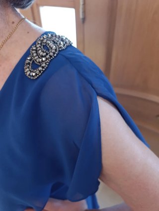 Vestido azul W. Fiesta volantes talla S
