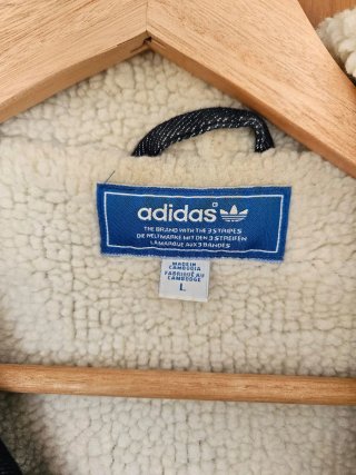 Chaqueta Adidas Denim con Forro Beige
