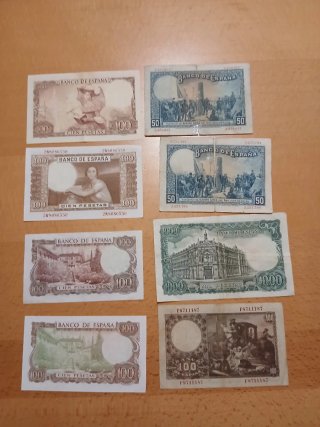 Lote 50 Billetes Españoles Pesetas..
