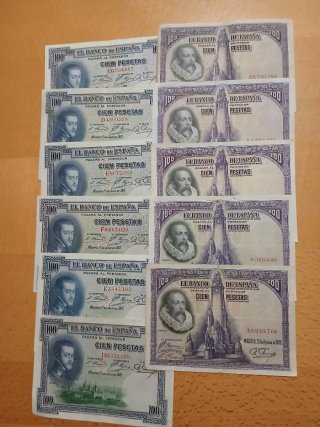 Lote 50 Billetes Españoles Pesetas..