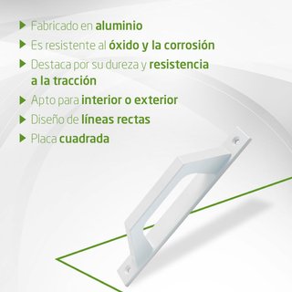Manillón aluminio tirador puerta corredera blanco