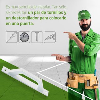 Manillón aluminio tirador puerta corredera blanco