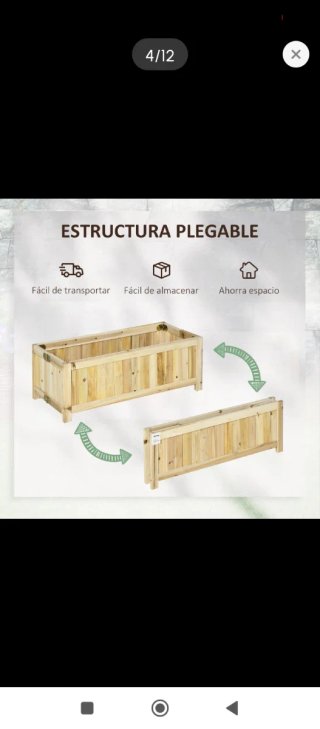 Jardinera de madera para exterior