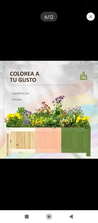 Jardinera de madera para exterior