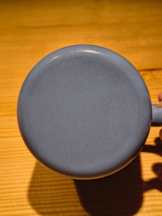 2 Tazze Caffè Smaltate Rosso e Azzurro