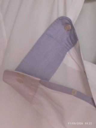 Camisa blanca slim fit hombre T. S