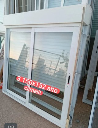 Ventana aluminio corredera 133x135 Climalit