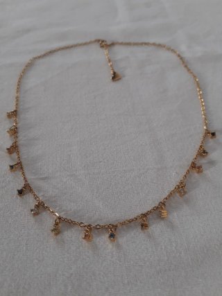 Collana donna color oro acciaio