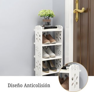 Zapatero Estrecho 7 Niveles Blanco