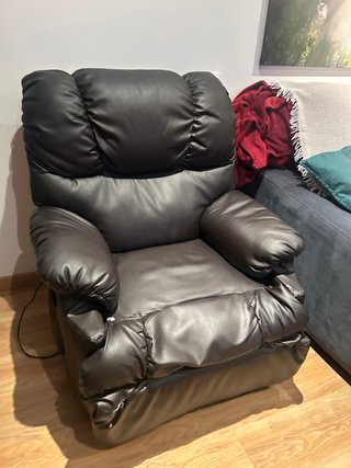 Sillón Masaje Cuero Sintético Marrón