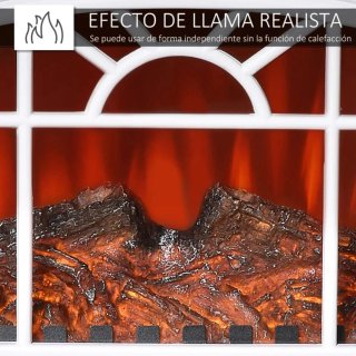 Chimenea eléctrica blanca