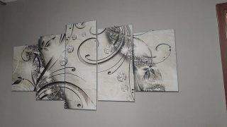 Quadro moderno beige e grigio