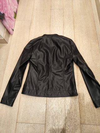 Giacca ecopelle nera Only