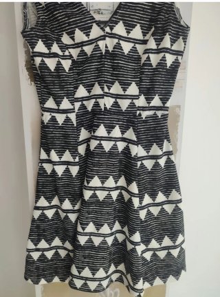Vestidos H&M Verano Blanco Negro Gris