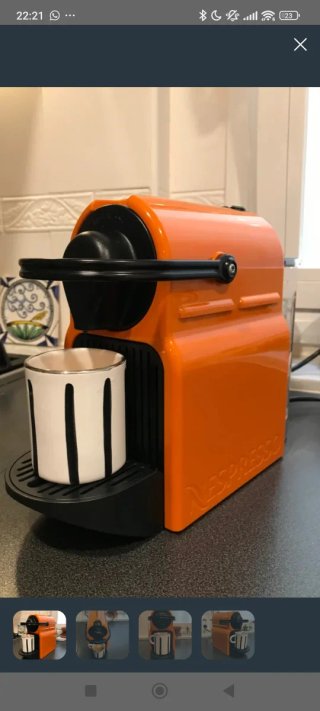 Cafetera Nespresso Krups Inissia Naranja