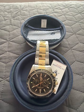 Reloj U.S. Polo Assn. Verde y Dorado