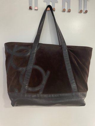 Bolso Purificación G. marrón chocolate ante/piel