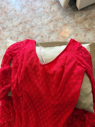 Traje de Flamenca Rojo Volantes