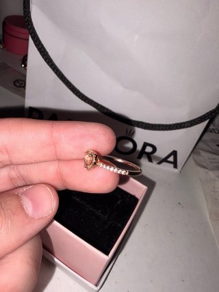 Anillo Pandora Corazón Oro Rosa