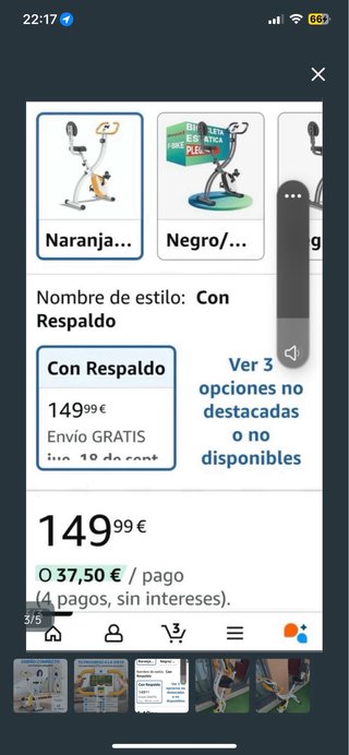 Bicicleta Estática Ultrasport Plegable