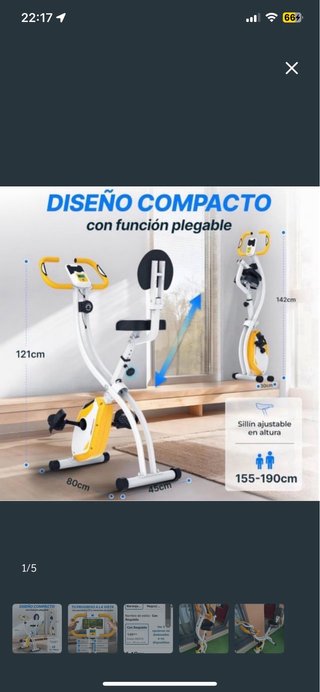 Bicicleta Estática Ultrasport Plegable