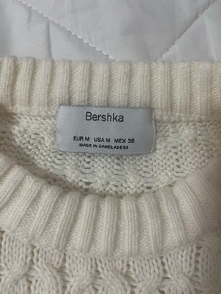 Sudadera Bershka Blanca Trenzada