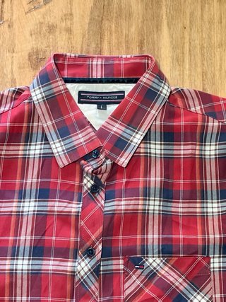 Camicia Tommy Hilfiger Uomo a Quadri Rossi