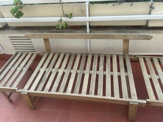 Sofá Exterior Sklum Madera Blanco