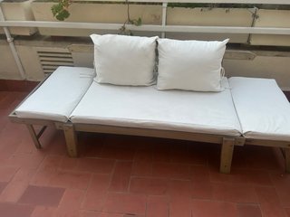 Sofá Exterior Sklum Madera Blanco