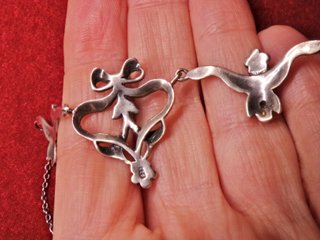 ARGENTO 925 collana stiel antico marcasite