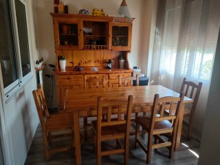 Conjunto Comedor Madera Rústico