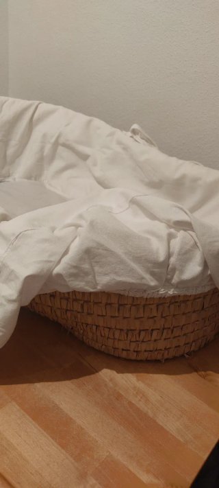 Funda cubre cuco mimbre blanco