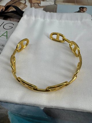 Pulsera acero inoxidable y baño de oro