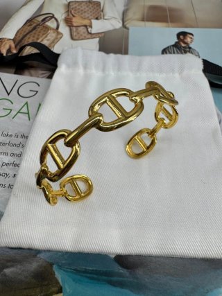 Pulsera acero inoxidable y baño de oro