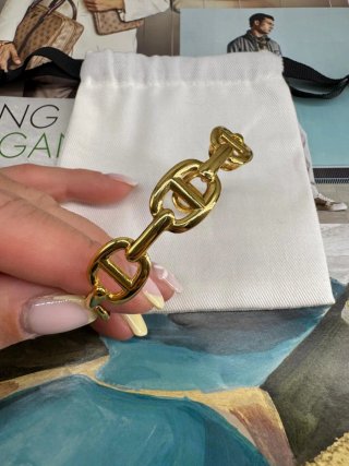 Pulsera acero inoxidable y baño de oro