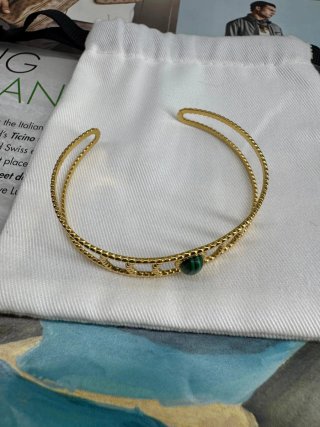 Pulsera acero inoxidable y baño de oro
