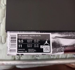 Scarpe Jordan 4 Retro White Black Red