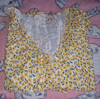 Camisa floral amarilla talla XXL