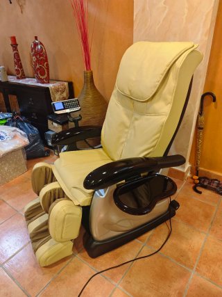 Sillón de Masajes Beige y Marrón