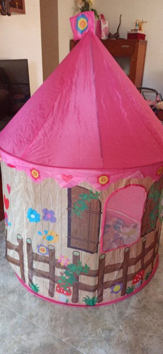 Casita de tela plegable infantil