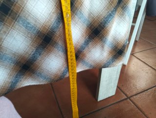 Falda Stradivarius cuadros marrón y blanco