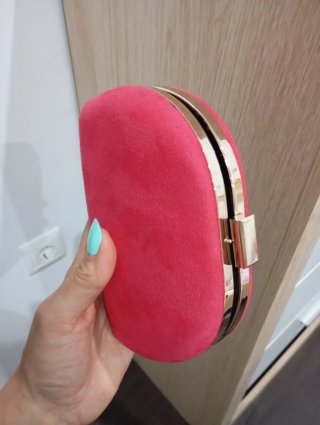 Bolso de mano rosa
