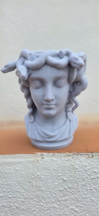 Maceta 3D Medusa Efecto Mármol