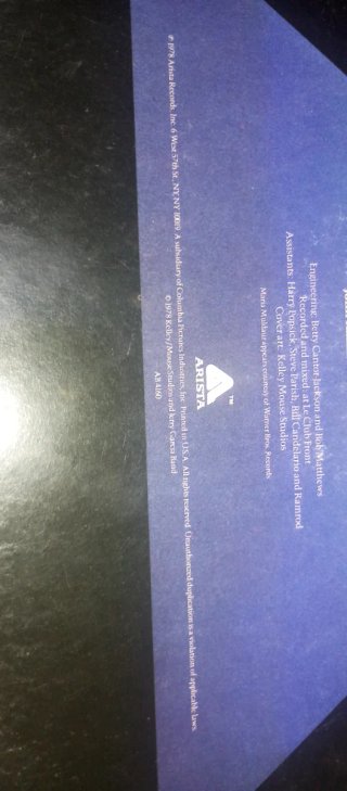 Jerry Garcia Band Cats Under The Stars LP