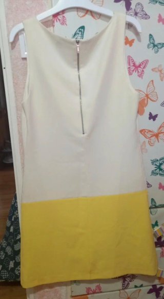 Vestido Mujer Formula Joven Blanco y Amarillo Tall