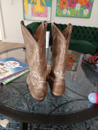 Botas de Cowboy Beige y Marrón