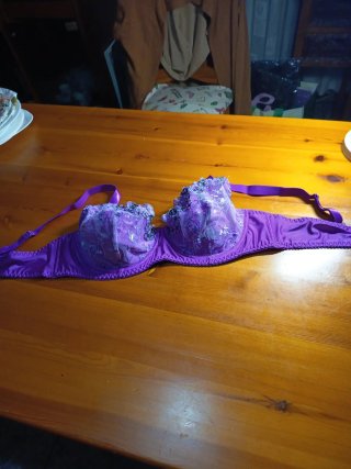 Sujetador Talla 3XL Morado Encaje No lleva cascos