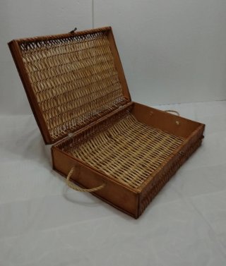 Caja Rectangular Mimbre artesanal 52x37x13 CT