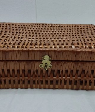 Caja Rectangular Mimbre artesanal 52x37x13 CT