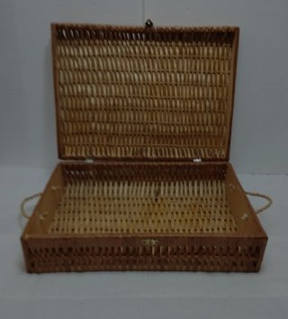 Caja Rectangular Mimbre artesanal 52x37x13 CT